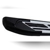 Пороги, подножки, ступени Porsche Cayenne II (958) 2010 - 2018, модель "Corund Silver"