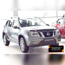 Защитная сетка и заглушка решетки переднего бампера Nissan Terrano 2014-н.в.