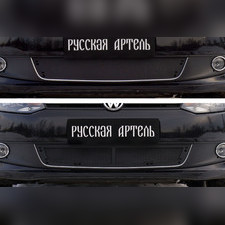 Защитная сетка и заглушка решетки переднего бампера (Highline) Volkswagen Polo V 2009—2016