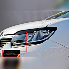 Накладки на передние фары (реснички) компл.-2 шт. Renault Sandero II 2014—2018 (дорестайлинг)