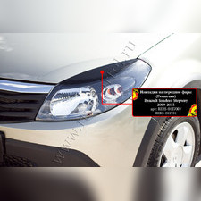 Накладки на передние фары (реснички) компл.-2 шт. Renault Sandero Stepway 2009—2013