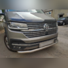 Накладки на нижнюю решетку радиатора Volkswagen T6.1 Caravelle 2020-нв (нержавеющая сталь)