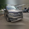 Накладки на нижнюю решетку радиатора Volkswagen T6.1 Transporter 2020-нв (нержавеющая сталь)