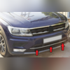 Накладка на передний бампер Volkswagen Tiguan 2016 - 2020 (нержавеющая сталь)