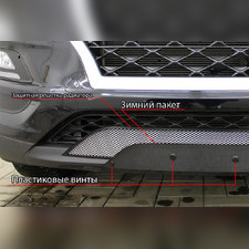 Защита радиатора Iveco Daily 2006-2011 стандартный зимний пакет с вентиляционной шторкой