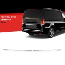 Накладка на низ стекла багажника (нержавеющая сталь) Mercedes-Benz Vito 2014-нв