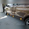 Молдинги на двери (нержавеющая сталь) Mercedes Vito (W447) 2014+(2 сдвижные двери, L1/L2)