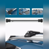 Багажник аэродинамический на рейлинги с замком ,Citroen Jumpy 2007 - 2016, "Air 1 SILVER