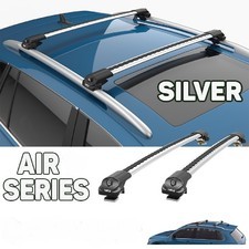 Багажник аэродинамический на рейлинги с замком , Fiat Fullback 2016-нв , "Air 1 SILVER