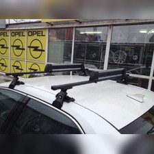 Багажник на крышу с прямоугольными поперечинами Toyota Corolla X 2007-2013 (гладкая крыша)