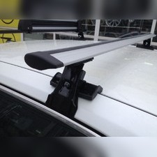 Багажник на крышу с аэродинамическими поперечинами Toyota Corolla X 2007-2013 "Крыло" (глад. крыша)