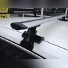 Багажник на крышу с прямоугольными поперечинами BMW X1 2016-нв, модель "Крыло" (гладкая крыша)