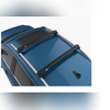 Багажник аэродинамический на интегрированные рейлинги с замком, BMW X4 2014 - нв, "Air 2 Black"