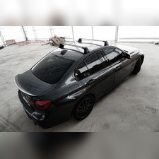 Багажник аэродинамический на крышу BMW 7-Series 2015-нв, "Air 3 Premium SILVER"