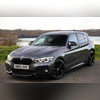 Элероны на пороги BMW 1 Series F20 2015-2018 (чёрный глянец)