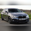 Элероны на пороги BMW 1 Series F20 2015-2018 (чёрный глянец)