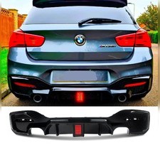 Диффузор заднего бампера BMW 1 Series F20 2015-2018 (чёрный глянец)