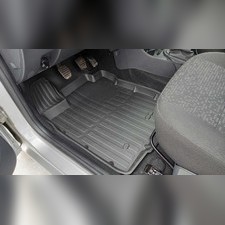 Коврики резиновые Lada Largus 2012-нв (передние) Фургон "3D Premium"
