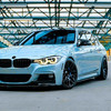 Элероны на пороги BMW 3 Series F30/F35 2012-20218 (MP Style) чёрный глянец