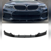 Сплиттер, диффузор, юбка переднего бампера BMW 5 Series G30 2018-2020 ( MP Style 2 части) чёрный
