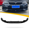 Сплиттер, диффузор, юбка переднего бампера BMW 5 Series G30 2018-2020 (MP Style 2 части) чёрный