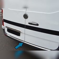 Накладка на задний бампер Mercedes-Benz Sprinter W907 2018+ (нержавеющая сталь)