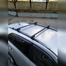 Прямоугольные поперечины на рейлингиMitsubishi Outlander 2002-2008 Кроссовер "Favorit"