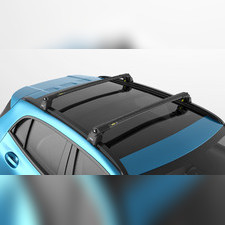 Багажник аэродинамический на интегрированные рейлинги с замком Kia Sportage 2016-нв, "Air 2 Black"