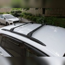 Поперечины на рейлинги аэродинамические, с замком Porsche Cayenne 2010 - 2018 , Tourmaline V1 Black