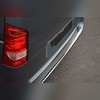 Накладка на задний бампер с загибом Mercedes Vito W447 (черный хром, нержавеющая сталь)