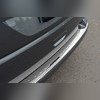 Накладка на задний бампер с загибом Volkswagen T6 Multivan 2015-2020 (нержавеющая сталь,Black chrom)