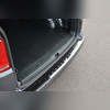 Накладка на задний бампер с загибом Volkswagen T6 Multivan 2015-2020 (нержавеющая сталь,Black chrom)