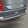 Накладка на задний бампер с загибом Volkswagen T6 Multivan 2015-2020 (нержавеющая сталь,Black chrom)