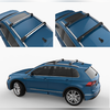 Багажник аэродинамический на рейлинги с замком, Volkswagen Touran 2006 - 2015, "Air 1 SILVER"