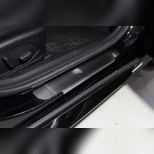 Накладки на пороги (лист шлифованный) Hyundai Sonata 2019-нв