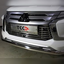 Накладка на решетку радиатора 16 мм Mitsubishi Pajero Sport 2019-нв