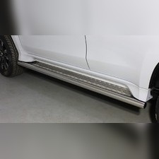 Пороги с площадкой (алюминиевый лист) 60,3 мм Mitsubishi Pajero Sport 2021-нв
