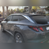 Дефлекторы окон Hyundai Tucson NX4 2020-нв, комплект из 6-ти частей (темные с хром млдингом)