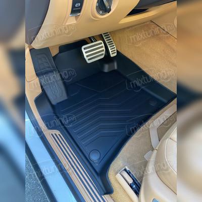 Ковры салона Porsche Cayenne 2010-2018 "3D Lux", аналог WeatherTech(США) под 2-х зонный климат