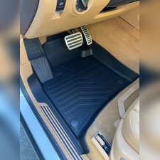 Ковры салона Porsche Cayenne 2010-2018 "3D Lux", аналог WeatherTech(США) под 2-х зонный климат