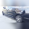 Пороги алюминиевые Peugeot Traveller 2017 - нв, с пластмассовой накладкой