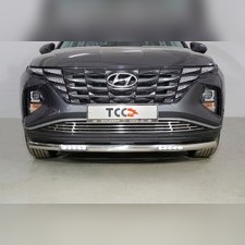 Защита переднего бампера, нижняя (с дневными ходовыми огнями) 60,3 мм Hyundai Tucson 2021-нв