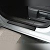 Накладки на пороги (лист шлифованный) BMW X6 II (F16) 2014-2019 "чёрные"