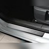 Накладки на пороги"ASSYMETRIC" (лист шлифованный) Renault Duster 2011-2017
