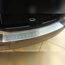 Накладка на задний бампер, "с загибом" (лист шлифованный) Ford Focus 3 2011-2014