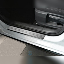 Накладки на пороги,"2L" (лист шлифованный) Hyundai Elantra 2016-нв