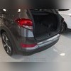 Накладка на задний бампер Hyundai Tucson 2015-2018 матовая (нержавеющая сталь, лист шлифованный)