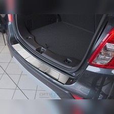 Накладка на задний бампер Hyundai Tucson 2015-2018 матовая (нержавеющая сталь, лист шлифованный)