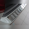 Накладка на задний бампер, "трапеция" (лист шлифованный) Skoda Octavia 2013-2017 универсал