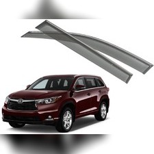 Дефлекторы боковых окон с нержавеющим молдингом, OEM Style Toyota Highlander 2013-2016